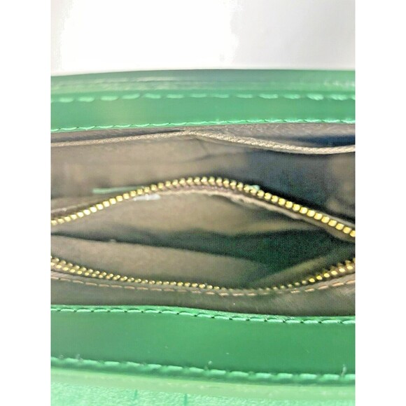 Valentina Fiore Genuine Leather Made in Italy Green  Crossbody Shoulder Handbag - Picture 7 of 16